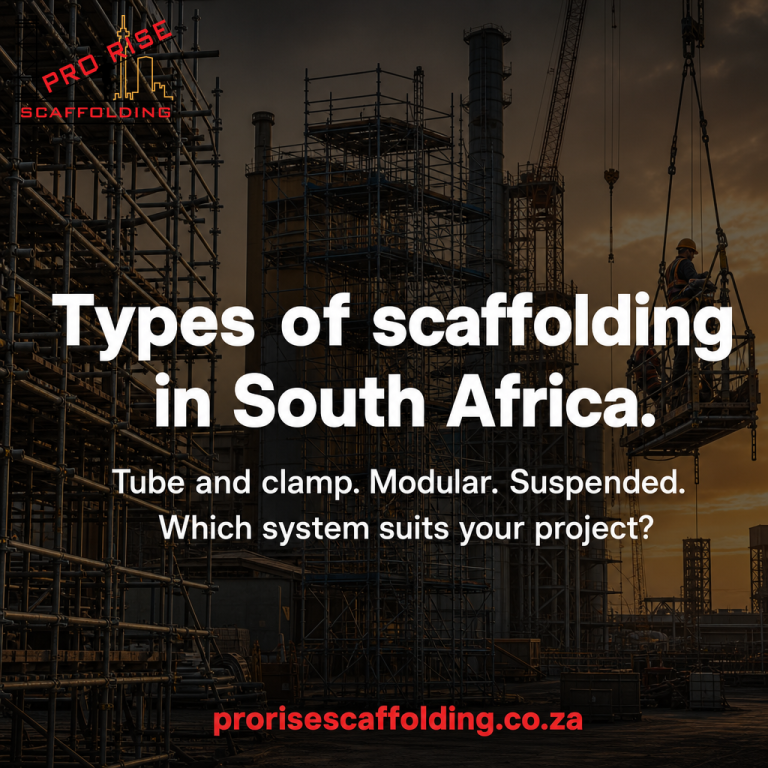 How scaffolding is safely erected in South Africa step by step process